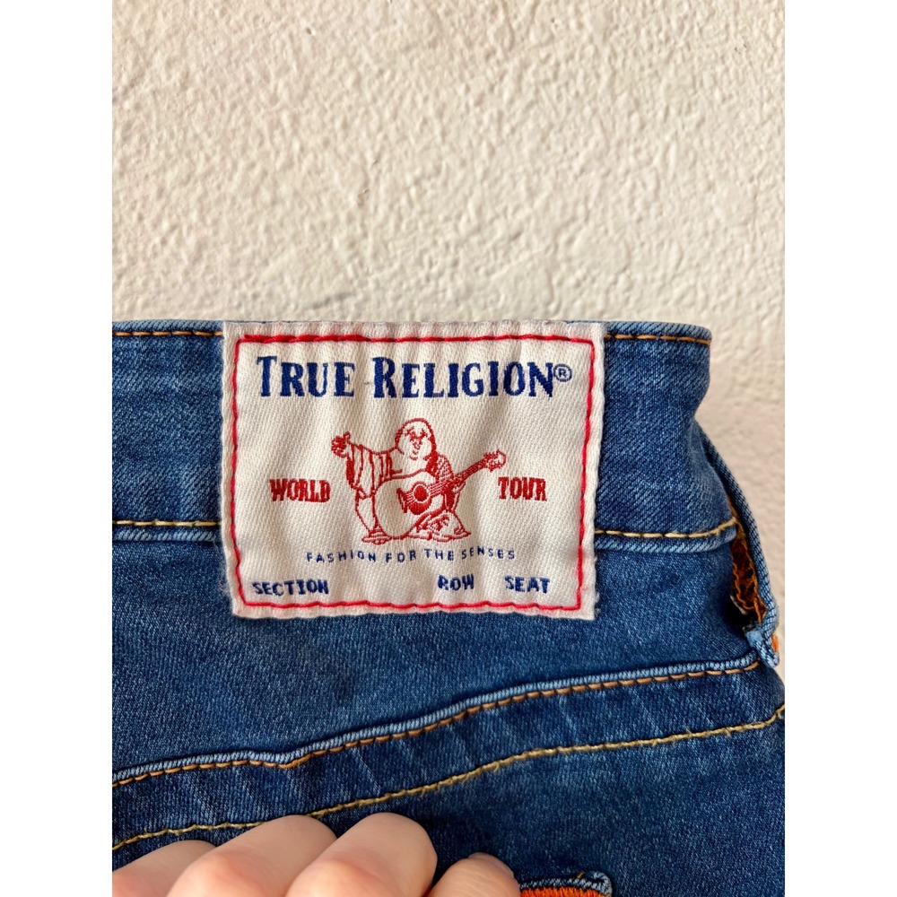 True Religion Stella Low Rise Skinny Jeans Medium Wash Blue Denim Size 25